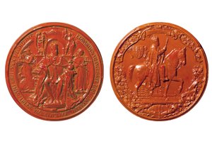 Great Seal of Edward VII, Modelling by Frank Bowcher, c.1904 by George William De Saulles